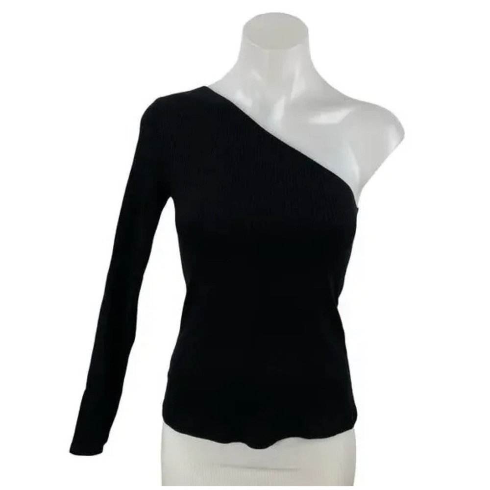 Reformation ribbed one sleeve top xs